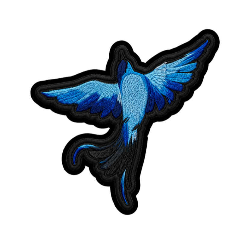 Parche dtf , Blue Bird