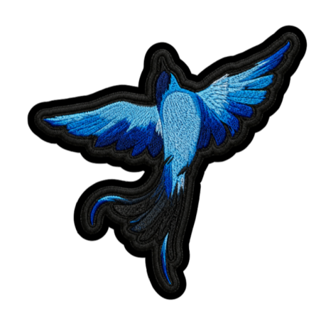 Parche dtf , Blue Bird