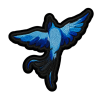 Parche dtf , Blue Bird